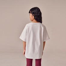 Load image into Gallery viewer, White Horses Oversized Graphic Print T-Shirt (3-12yrs)
