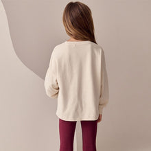 Load image into Gallery viewer, Ecru Floral Sequin Long Sleeve Top (5-12yrs)
