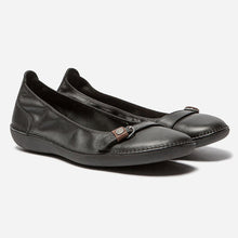 Load image into Gallery viewer, MALINE Women&#39;s Ballerinas Comfort Black Leather
