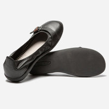 Load image into Gallery viewer, MALINE Women&#39;s Ballerinas Comfort Black Leather
