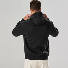 Load image into Gallery viewer, Black Regular Fit Heavyweight Cotton Rich Jersey Hoodie
