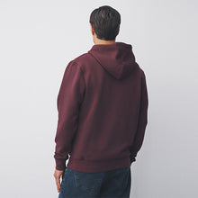 Load image into Gallery viewer, Burgundy Red Textured Overhead Hoodie
