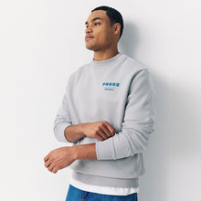 Load image into Gallery viewer, Ice Grey Crew Sweatshirt Hokusai Graphic Sweat Top
