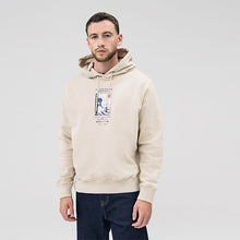 Load image into Gallery viewer, Neutral Ecru Overhead Hoodie Hokusai Graphic Sweat Top
