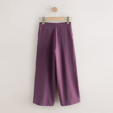 Load image into Gallery viewer, Berry Purple 1 Pack Wide Leg Jersey Trousers (5-6yrs)
