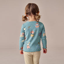Load image into Gallery viewer, Teal Blue Fairy Rib Long Sleeve T-Shirt (3mths-6yrs)
