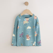 Load image into Gallery viewer, Teal Blue Fairy Rib Long Sleeve T-Shirt (3mths-6yrs)
