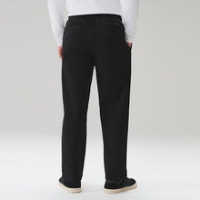 Load image into Gallery viewer, Black Straight Fit Brushback Heavyweight Joggers
