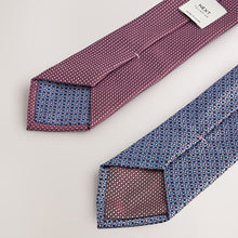 Load image into Gallery viewer, Light Pink/Light Blue Textured Clip Ties 2 Pack

