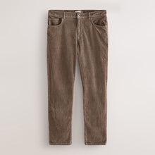 Load image into Gallery viewer, Brown Straight Fit Corduroy 5 Pocket Stretch Trousers
