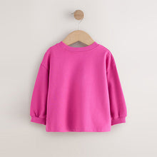Load image into Gallery viewer, Pink Rainbow Cloud Character Long Sleeve T-Shirt (3mths-6yrs)
