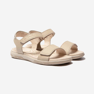 JAZSUNY Lightweight Women's Sandals Beige Leather