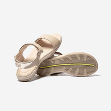 Load image into Gallery viewer, JAZSUNY Lightweight Women&#39;s Sandals Beige Leather
