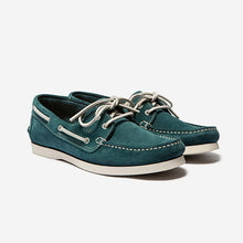 Load image into Gallery viewer, PHENIS Men&#39;s Boat Shoes Blue Suede Leather
