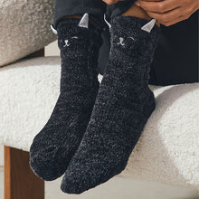 Load image into Gallery viewer, Halloween Black Cat 1 Pack Cosy Ankle Socks in a Gift Box
