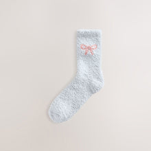 Load image into Gallery viewer, Pink/Grey Bows Cosy Ankle Socks 2 Pack
