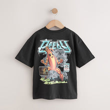 Load image into Gallery viewer, Black Fortnite Print Short Sleeved T-Shirt (4-12yrs)
