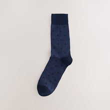Load image into Gallery viewer, Navy Blues Pattern Smart Socks 5 Pack
