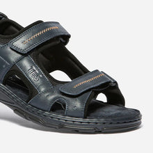 Load image into Gallery viewer, Men's flat sandals navy and black JOHALIN
