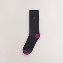 Load image into Gallery viewer, Black Rich Heel Cushioned Sole Comfort Socks
