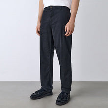 Load image into Gallery viewer, Charcoal Grey Regular Tapered Fit Heritage Cotton Rich Trousers
