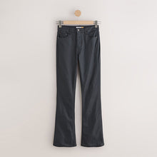 Load image into Gallery viewer, Black Coated Bootcut Jeans
