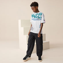Load image into Gallery viewer, Grey Graffiti Short Sleeve Graphic T-Shirt (3-12yrs)
