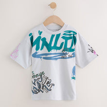 Load image into Gallery viewer, Grey Graffiti Short Sleeve Graphic T-Shirt (3-12yrs)
