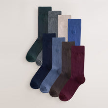 Load image into Gallery viewer, Blue/Grey/Green Embroidered Lasting Fresh Socks
