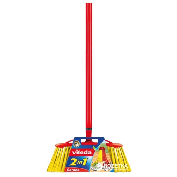 Vileda Garden Broom 2 In 1 + Handle