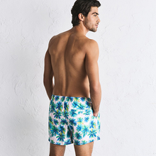 Load image into Gallery viewer, Pink/Blue Monogram Geo Print Swim Shorts 5 Inch

