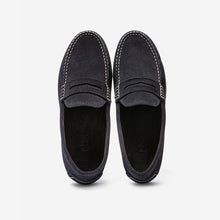 Load image into Gallery viewer, PALERMO Men&#39;s loafers Soft navy suede leather
