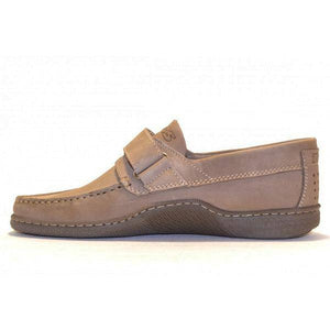 Men's Boat Shoes Scratch Leather Beige