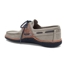 Load image into Gallery viewer, Men&#39;s Boat Shoes Beige and Orange Leather
