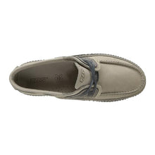 Load image into Gallery viewer, Men&#39;s Boat Shoes Beige and Navy Leather
