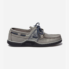 Load image into Gallery viewer, Men&#39;s Boat Shoes Grey Leather
