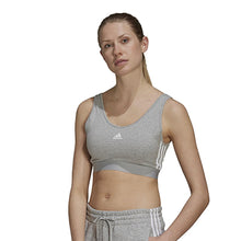 Load image into Gallery viewer, ESSENTIALS 3-STRIPES CROP TOP WITH REMOVABLE PADS
