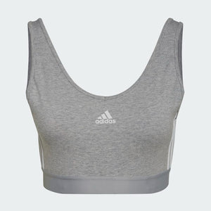 ESSENTIALS 3-STRIPES CROP TOP WITH REMOVABLE PADS
