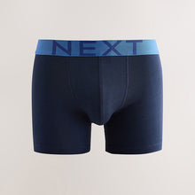 Load image into Gallery viewer, Navy Blue 5 Pack Cotton Rich Trunk Boxers
