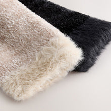 Load image into Gallery viewer, Black/ Neutral Velvet Cosy Socks 2 Pack
