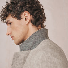 Load image into Gallery viewer, Neutral Tailored Fit N. Premium Linen Blend Texture Suit Jacket
