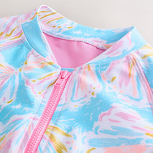 Load image into Gallery viewer, Blue Shell Short Sleeved Sunsafe Swimsuit (3-11yrs)

