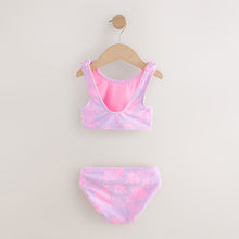 Load image into Gallery viewer, Lilac Purple Hibiscus Crinkle Bikini (3-12yrs)

