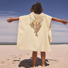 Load image into Gallery viewer, Ecru White Unicorn Towelling Poncho (9mths-10yrs)
