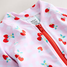 Load image into Gallery viewer, Pink Cherry Gingham Sunsafe Swimsuit (6mths-6yrs)
