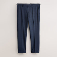 Load image into Gallery viewer, Navy Blue Slim Ft Check Suit Trousers
