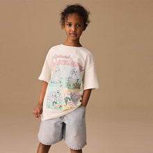 Load image into Gallery viewer, Ecru Easter Bunny Oversized Graphic Print T-Shirt (3-12yrs)
