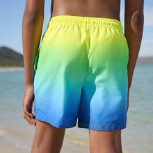 Load image into Gallery viewer, Yellow/Blue Ombre Swim Shorts (3-12yrs)
