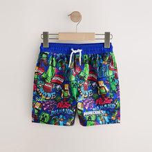 Load image into Gallery viewer, Navy Minecraft Swim Shorts (3-12yrs)
