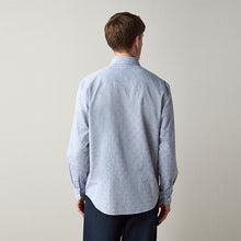 Load image into Gallery viewer, Blue Jaquard Print Long Sleeve Shirt
